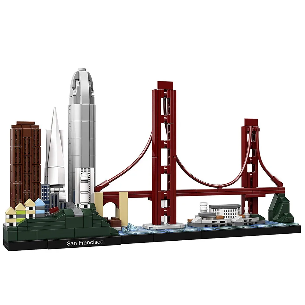 Архитектура Skyline коллекция Сан-Франсиско Строительные блоки Набор город кирпичи