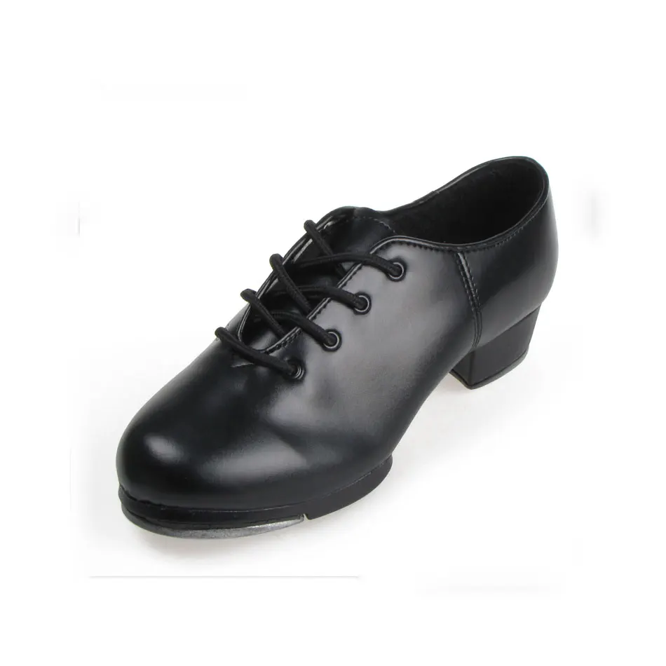 

MSMAX Hly-01 Genuine Leather Boys Tap Shoes Lace Up Square Heel Professional Stage Children Tap Dance Shoes For Kids