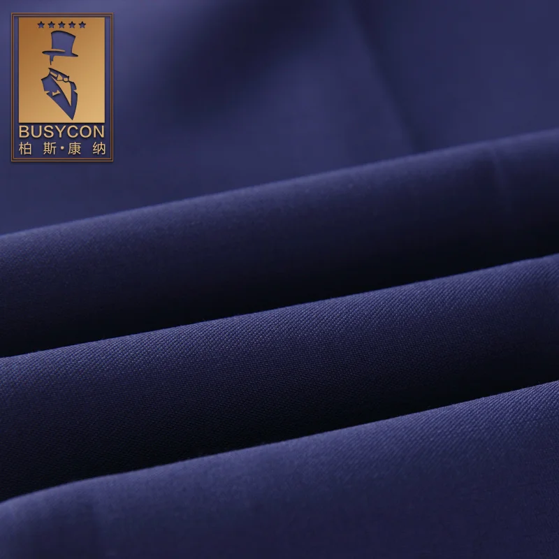 Модный облегающий костюм из 3 предметов Королевский синий для мужчин с брюками