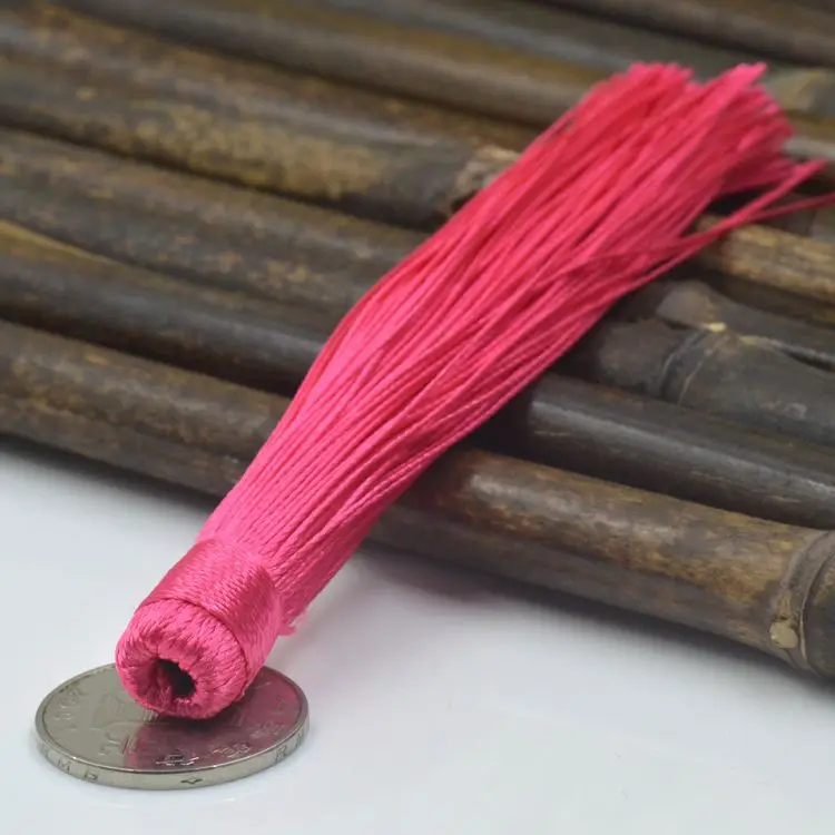 Dark Pink 22 Цвета 10 шт./лот 12 cm Смешанные хлопок шелковые кисточки серьги Подвески кулон Сатиновые кисточки для самостоятельного изготовления ювелирных украшений своими руками, материалы - Цвет: Dark Pink