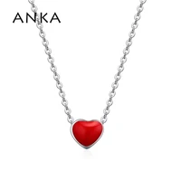 anka luxury heart charm necklace luminous lucite pendants necklaces fashion jewelry for women gift 132909