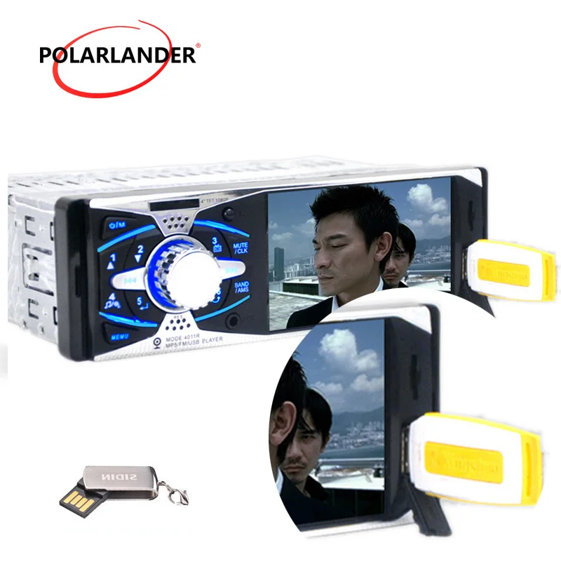 Новый 4 1 дюймов TFT HD большой экран Автомобильный Радио плеер USB SD aux в Bluetooth FM пульт