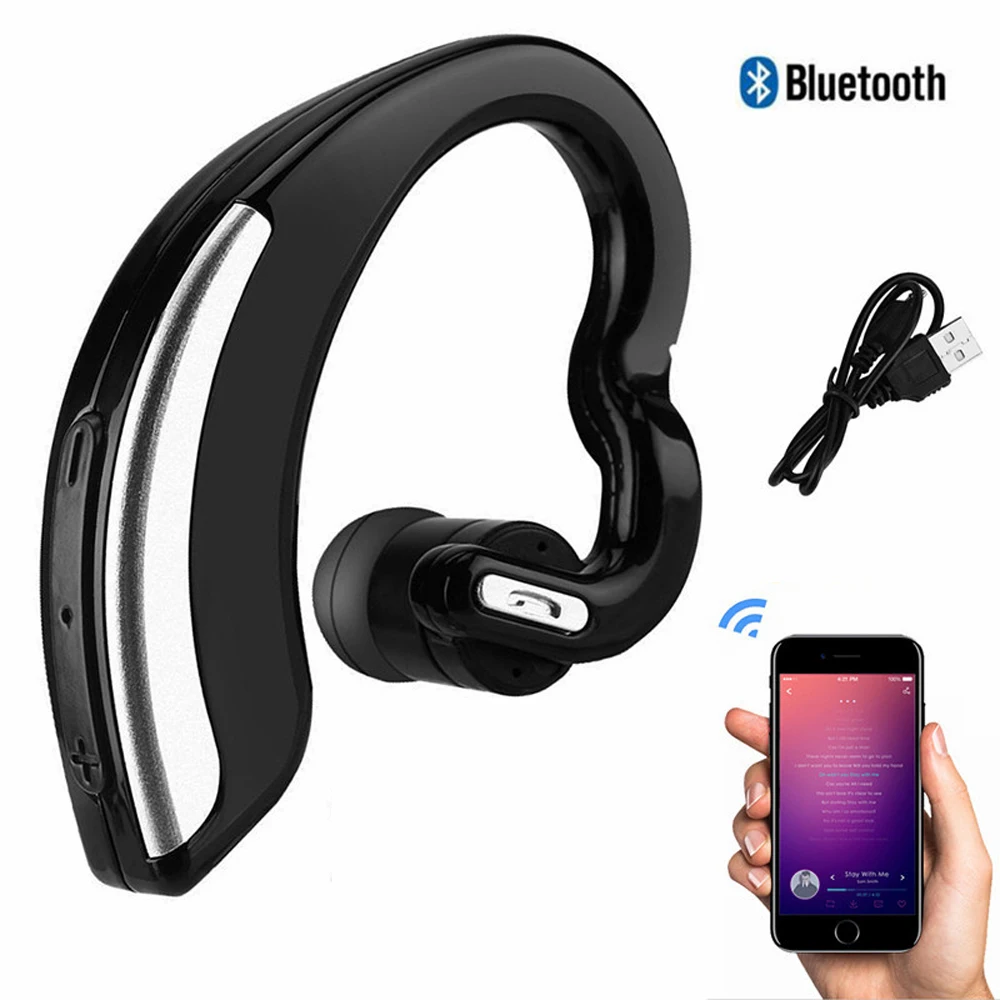 V18 Bluetooth наушники Беспроводной стерео гарнитуры BT4.0 Бизнес Ушные крючки