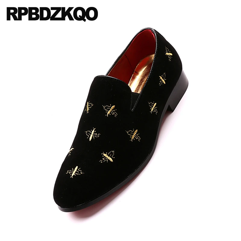 обувь Увеличение высоты цветок бархат лоферы тапочки для некурящих