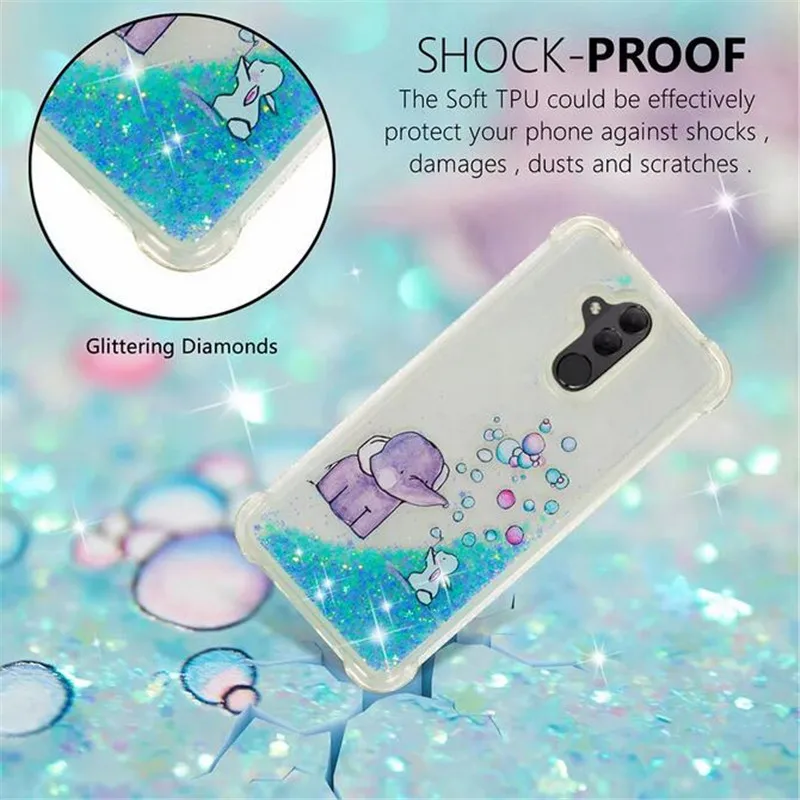 Bling Quicksand Case For Huawei Mate20 Liquid Glitter girl Back cover mate20Pro mate20lite Phone Cases coque |