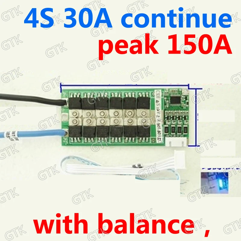 12,8 V 150A пиковая 600A литиевая lifepo4 BMS pcb 4S 12V 100A пиковая 600A 4S 80A 4S 30A pcm плата защиты аккумулятора для автомобиля лодки star