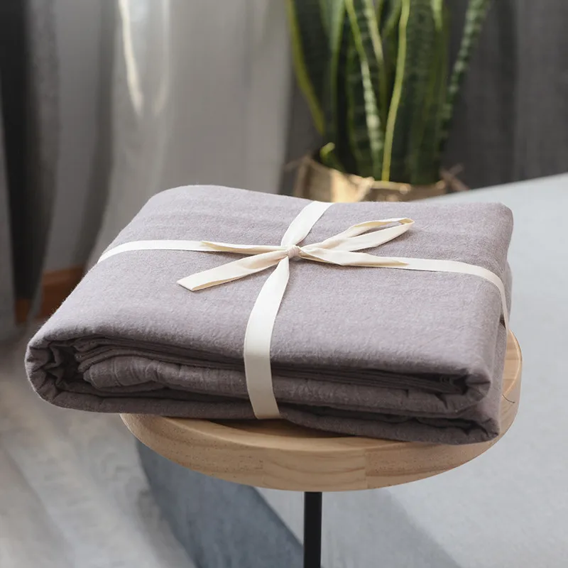 Однотонный хлопковый пододеяльник в японском стиле 6 размеров | Дом и сад