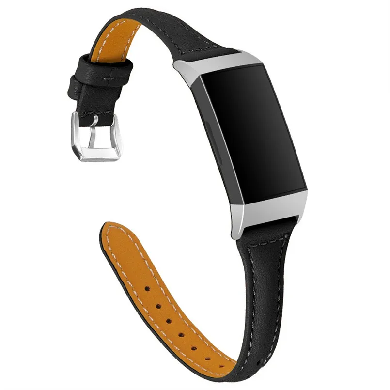 Роскошный кожаный сменный ремешок для наручных часов на запястье Fitbit Charge 3 Watch