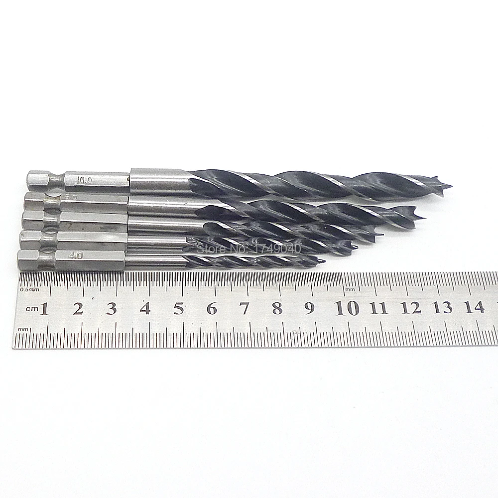 5 шт. быстросменный 1/4 &quot(6 35 мм) шестигранный хвостовик HCS острое сверло с
