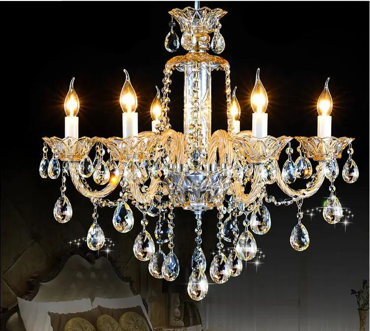 Новая большая роскошная хрустальная люстра модная цвета шампанского