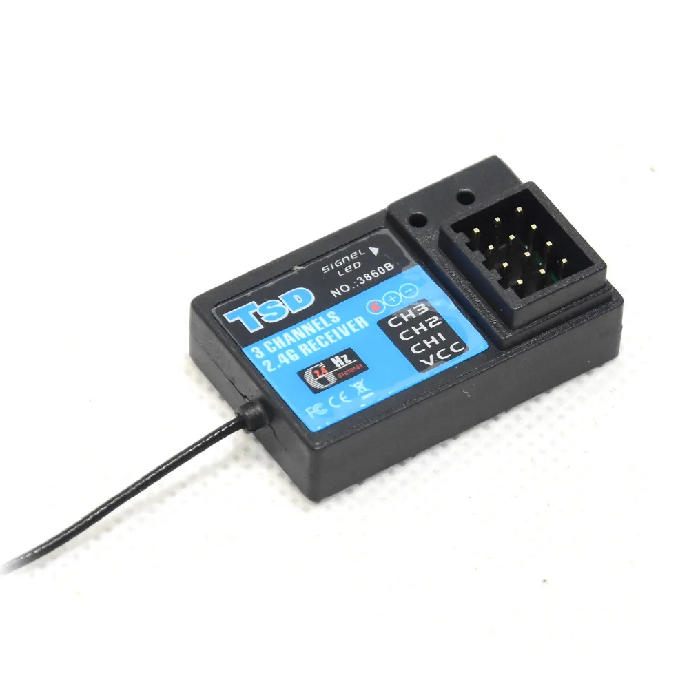 Водонепроницаемый приемник TSD R3860B 3 канала 2 4 ГГц брызговик для радиоуправляемой