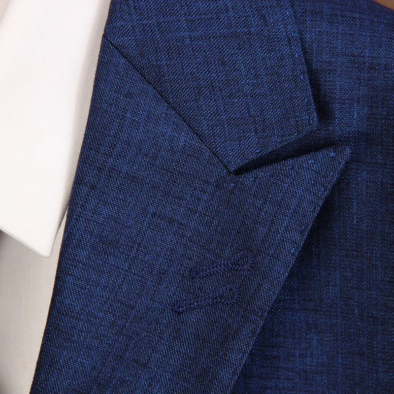 

New Arrival Men's Vintage Wedding Dress Suits 2019 Male Fashion Banquet Blazers Mens Blue Plaid Slim Suit Jackets Man Business