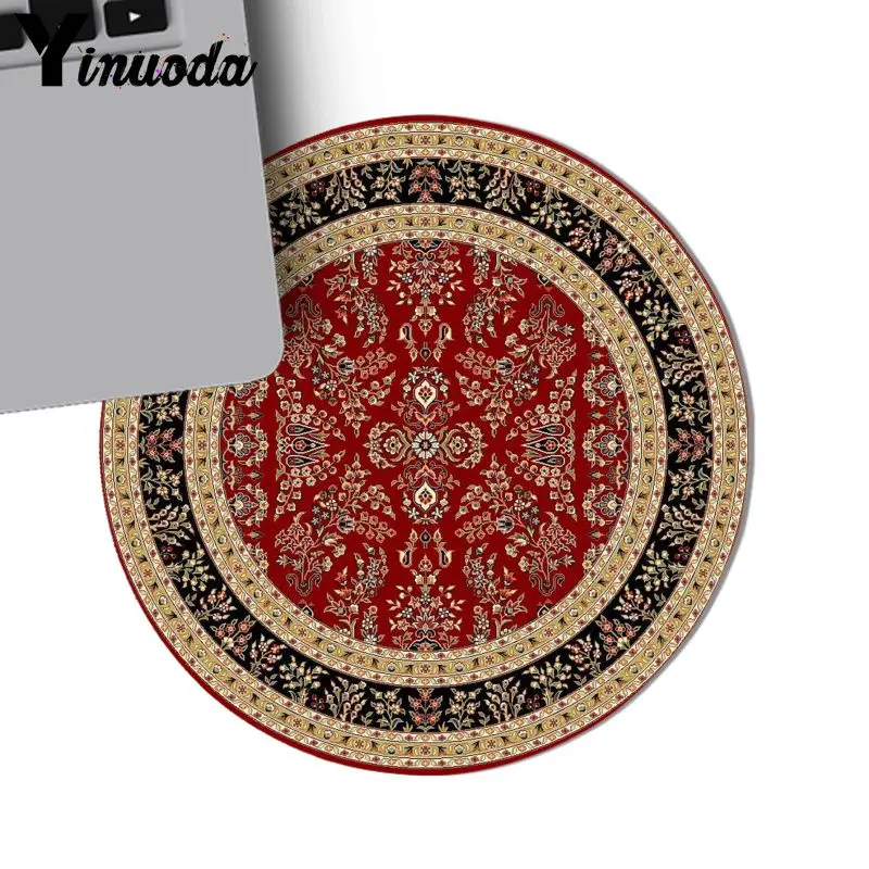 Круглые персидские коврики Yinuoda резиновый игровой коврик для мыши ПК лидер