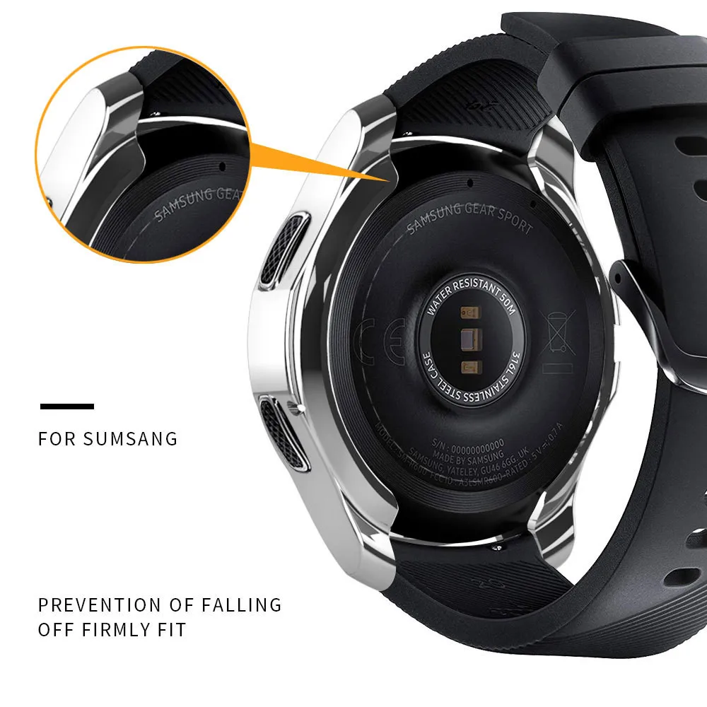 Чехол gear S3 frontier для samsung Galaxy Watch, 46 мм, 42 мм, ремешок, покрытие из мягкого ТПУ, универсальный защитный чехол, рамка