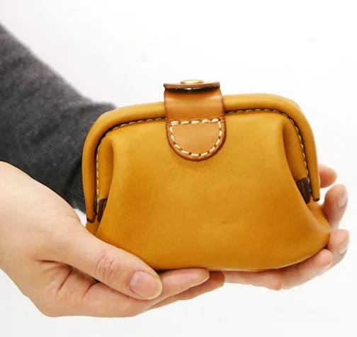 Маленькая кожаная сумка ручной работы с подставкой для рта ручная работа рисунки