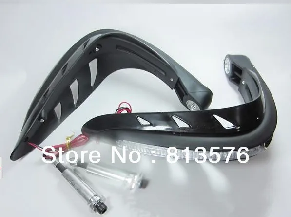 Free shipping ATV Handguards Universal MOTORCYCLE MOTOCROSS DIRTBIKE MX HAND GUARDS LED for dual road handguards As Acerbis |