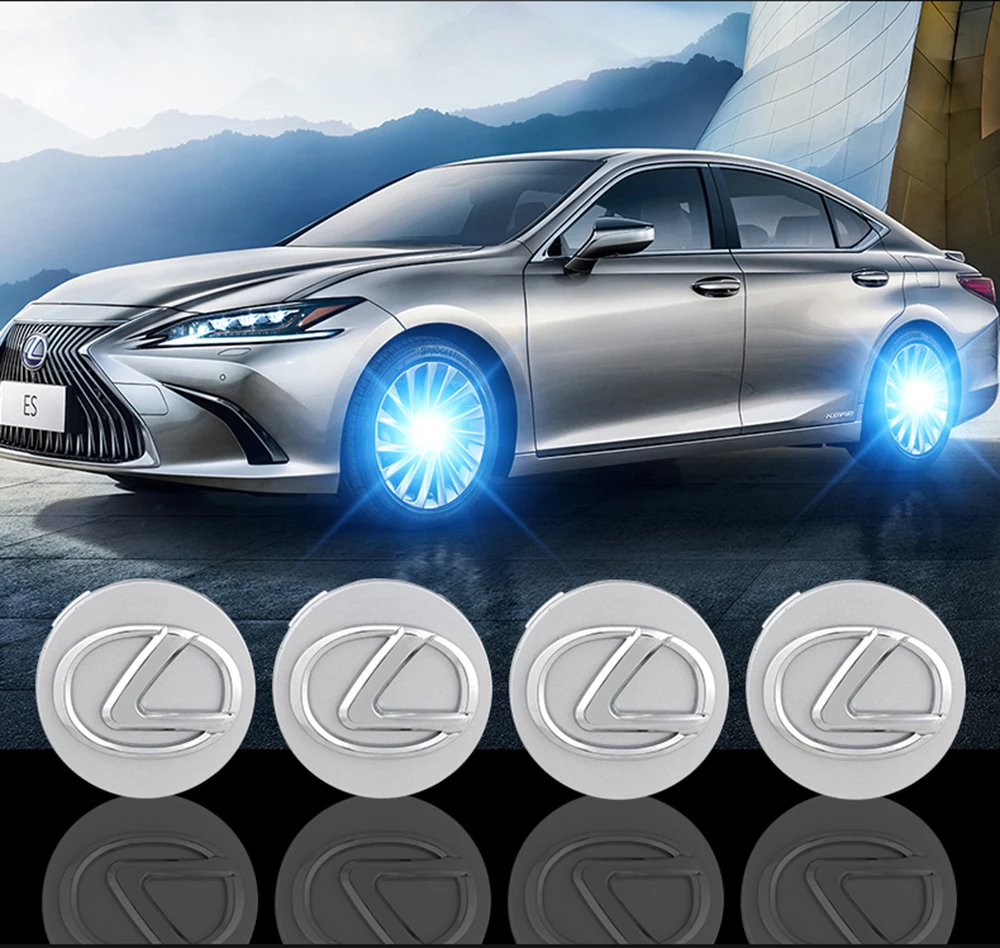 4 шт. для Lexus выделенный магнитный подвесной светодиодный Колпаки Ступицы Колеса