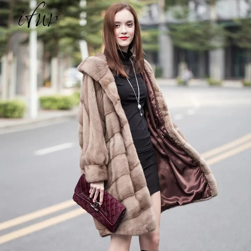 2021 брендовая роскошная женская куртка из натурального меха норки длинная
