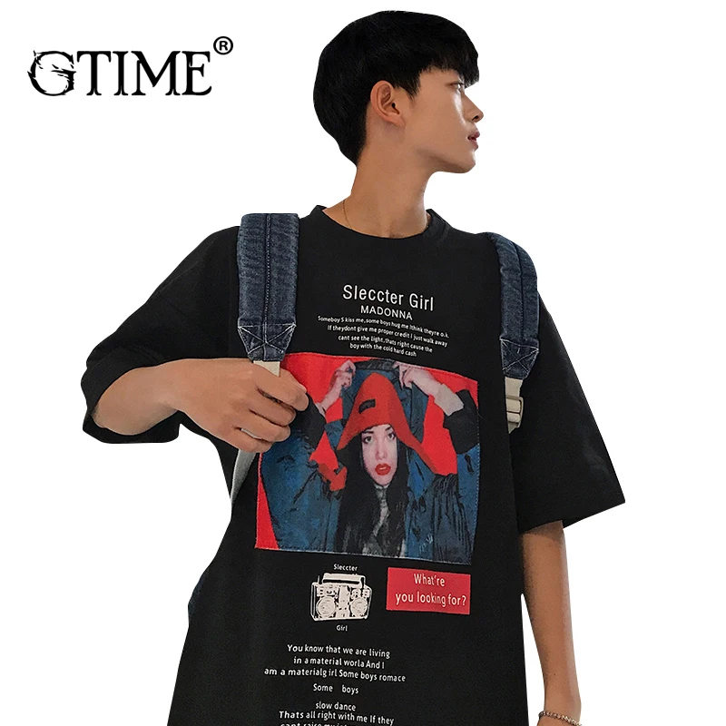 Дропшиппинг Gtime с короткими рукавами мужской тренд свободная летняя новая
