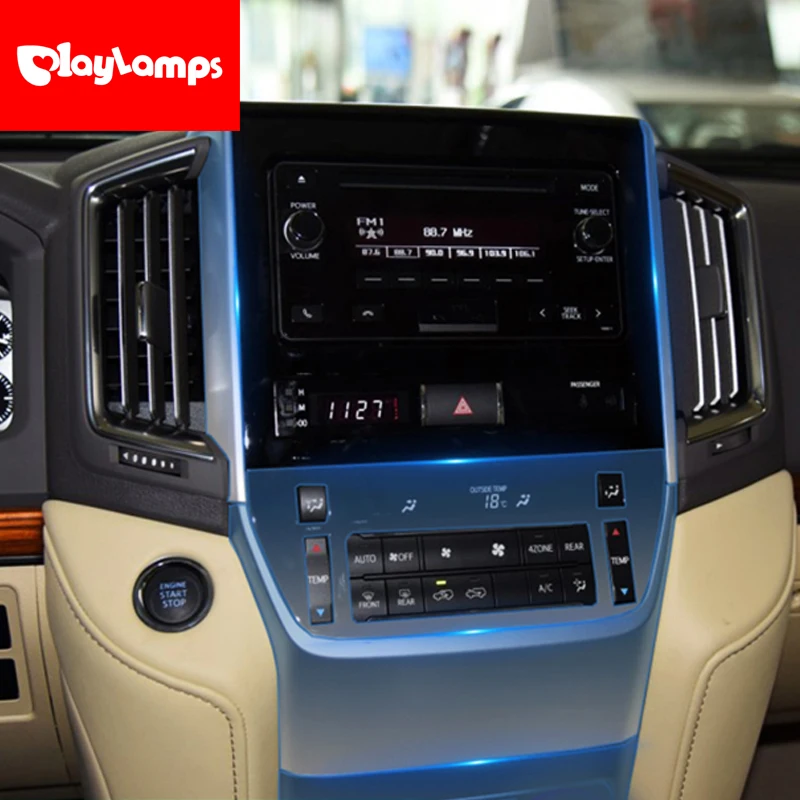 Автомобильная наклейка s для Toyota TPU пленка прозрачная наклейка центральная консоль Защитная крышка для Toyota Land Cruiser LC200