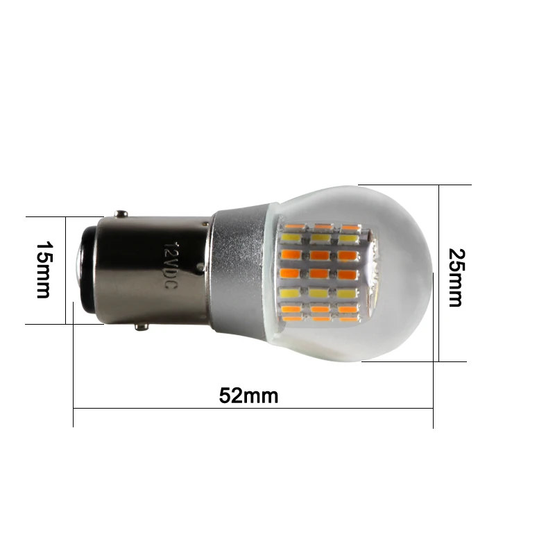 Bay15d p21 5 Вт 1157 12 В led canbus лампочка светильник двойной цвет белый желтый Dc вольт