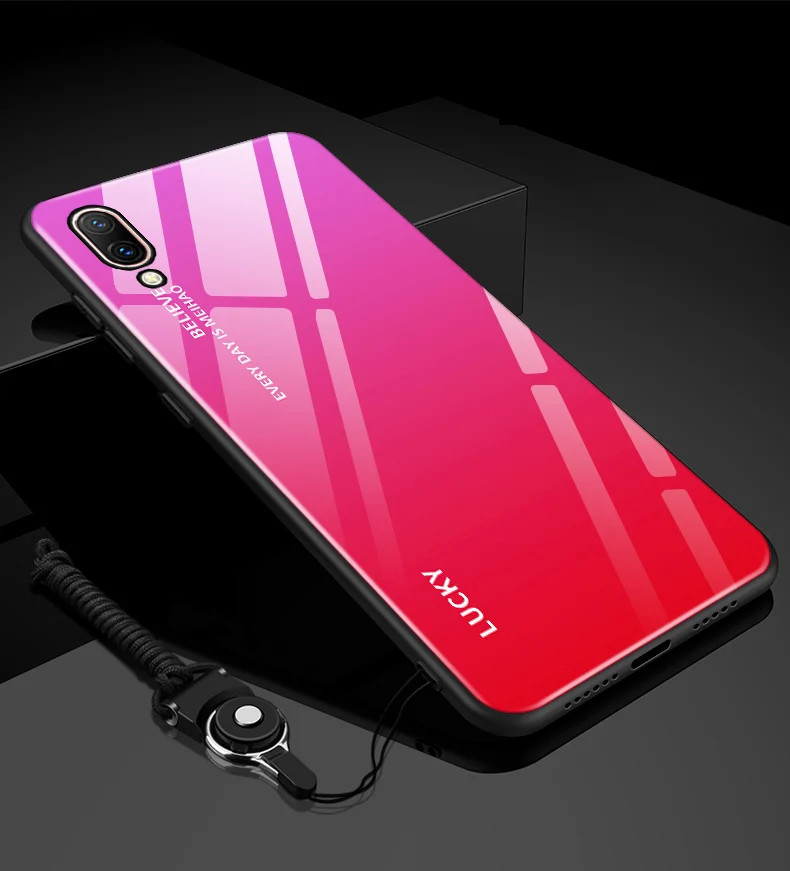 Корпус для VIVO X23 чехол для телефона задняя крышка градиентное закаленное стекло крышка для VIVO X23 X 23 Телефон Protercted задняя крышка VIVOX23 - Цвет: A6