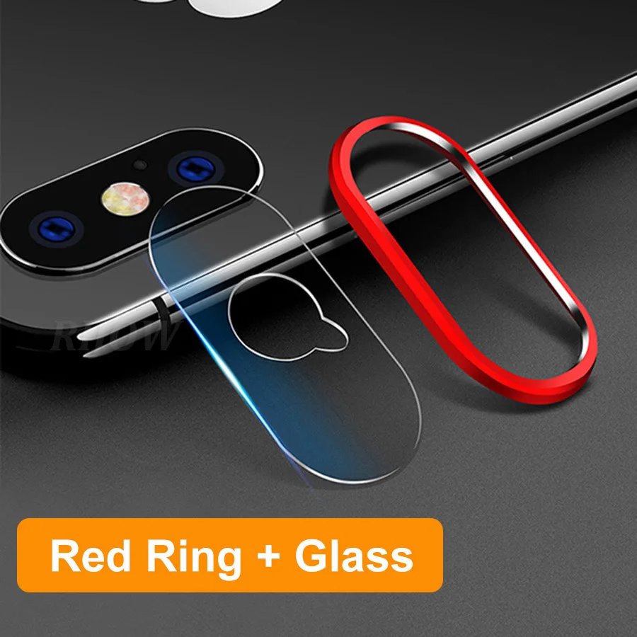 Объектив камеры для iPhone 7 8 Plus X Закаленное стекло металлический задний объектив