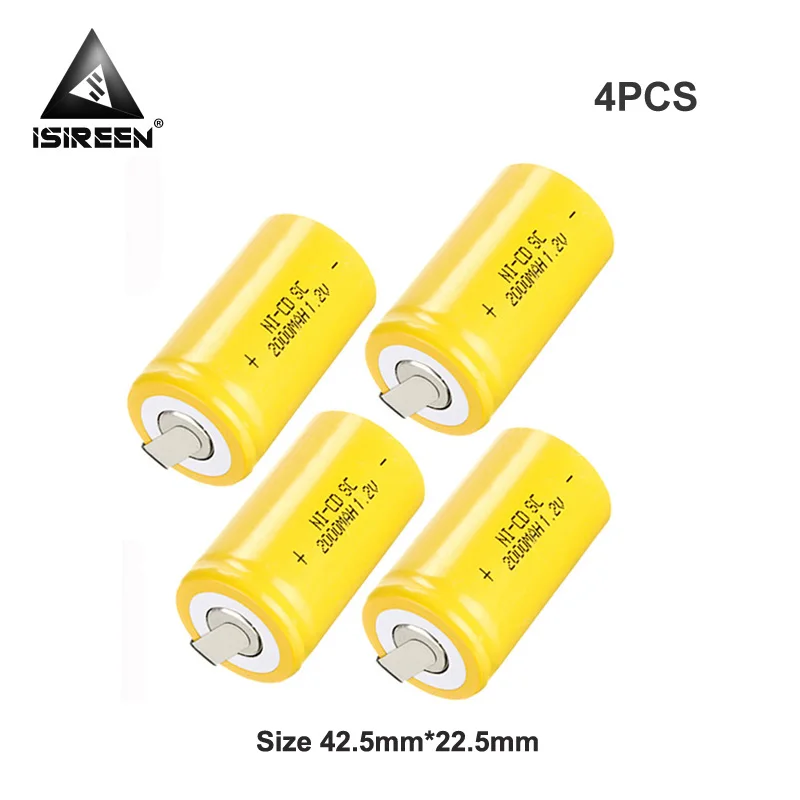 1 2 V 2000mAh SC Ni CD аккумуляторные батареи DIY блоки Subc аккумулятор электроинструменты