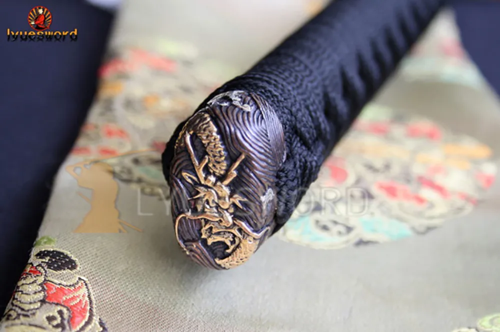 LYUESWORD японская Naginata самурайский меч полная драгоценность T10 стальная глина
