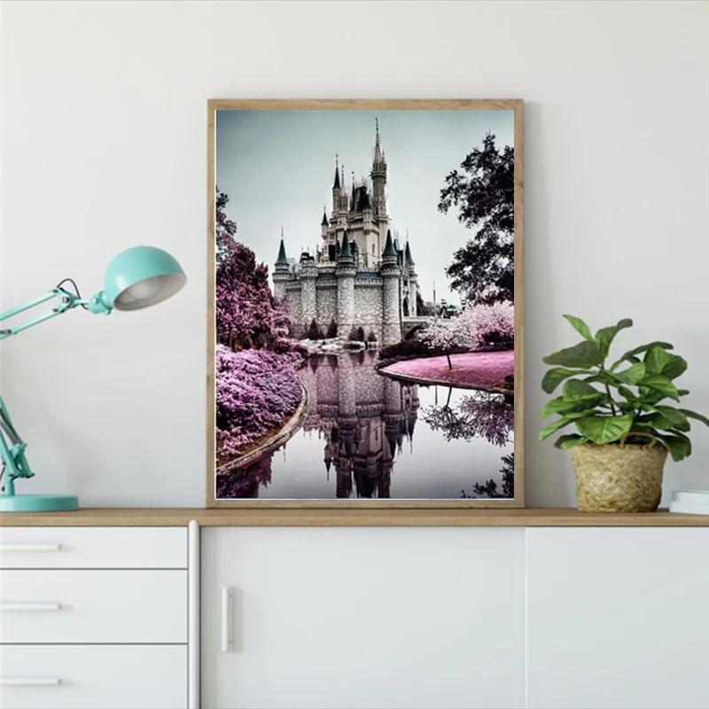 Новый DIY полный набор для рисования с круглыми камнями и полотном картина древний