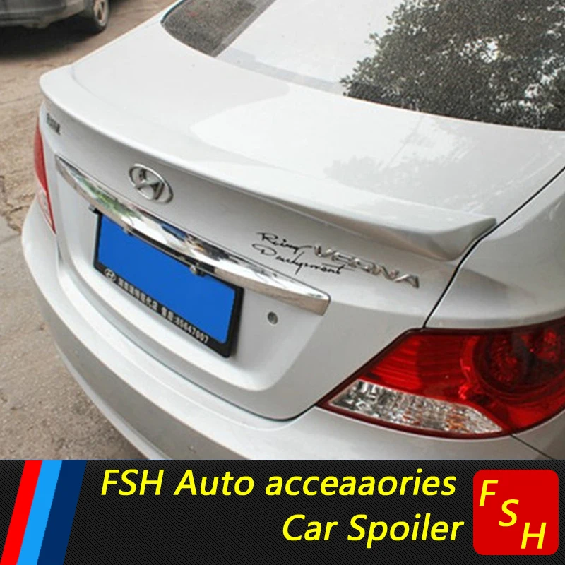Используется для hyundai verna спойлер accent 2011 2015 verna/accent без краски задний багажник