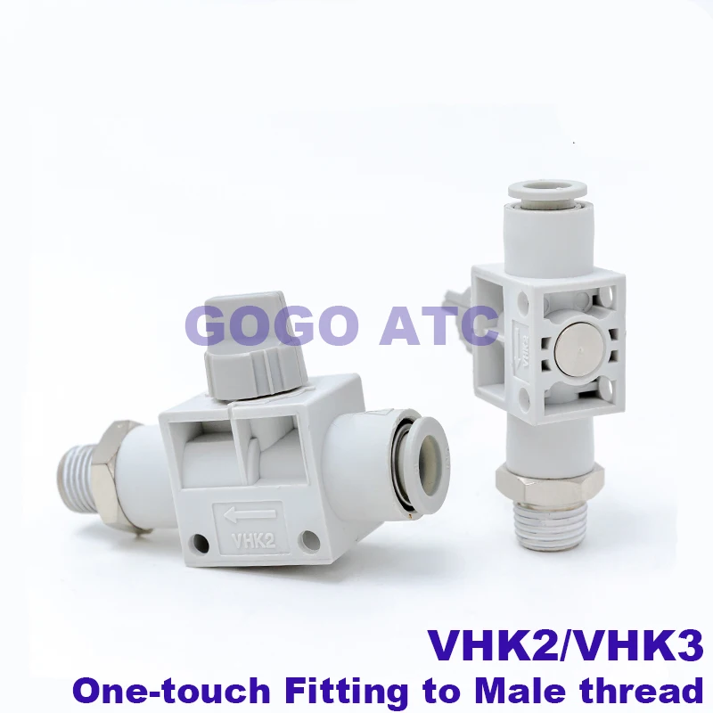SMC тип Finger Valve VHK серии VHK2 VHK3 с выхлопом одним касанием фитинг для наружной нити