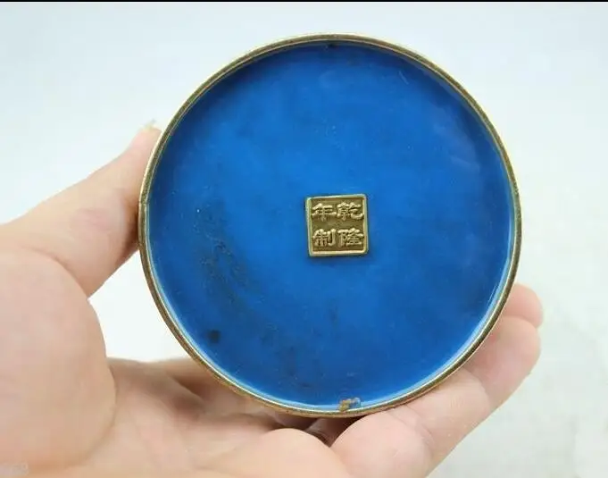 

Chinese Old Brass Retro style Painting Dragon Brush Pot Pen Vase Study Statue