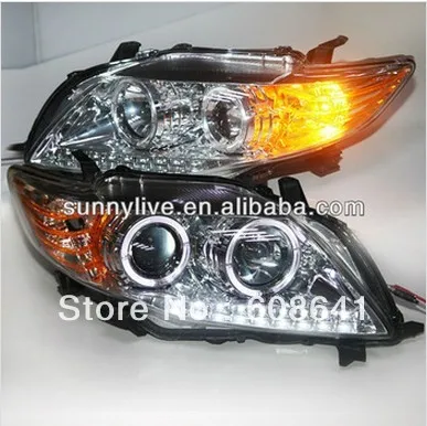 

Хромированный корпус Corolla Altis светодиодный налобный фонарь для Toyota 2008 до 2010 год светодиодный Белый Цвет PWV3