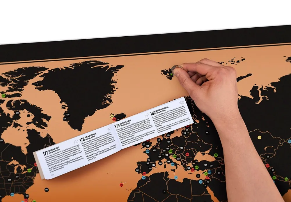 1 шт. карта приключений новый дизайн Дорожная черный постер для украшения стен