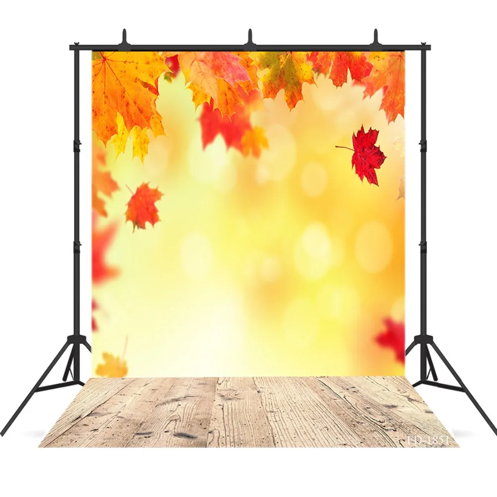 Опавших листьев фотографии фон с деревянным полом для Аксессуары