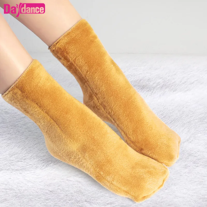 Женские зимние толстые Балетные Носки чулочно носочные изделия теплые сапоги