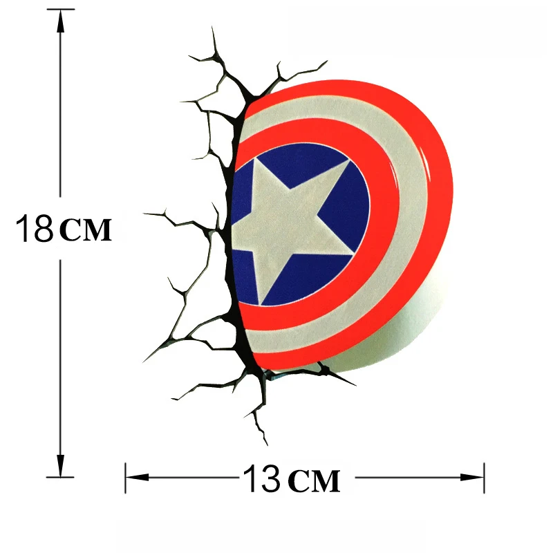 Автомобильные наклейки, Мстители Marvel/DC, 3d разбитые автомобильные наклейки s Ironman, Человек-паук, Бэтмен