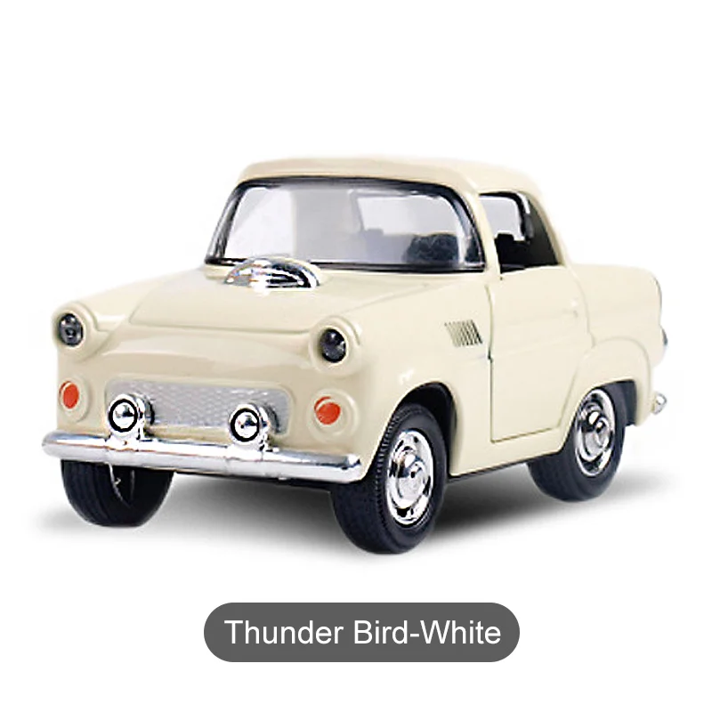 White Thunder Bird Детская осветляющая мини-игрушечная машинка, Классическая Гоночная машина, литая модель из металлического сплава, игрушки для детей, подарок для мальчиков - Цвет: White Thunder Bird