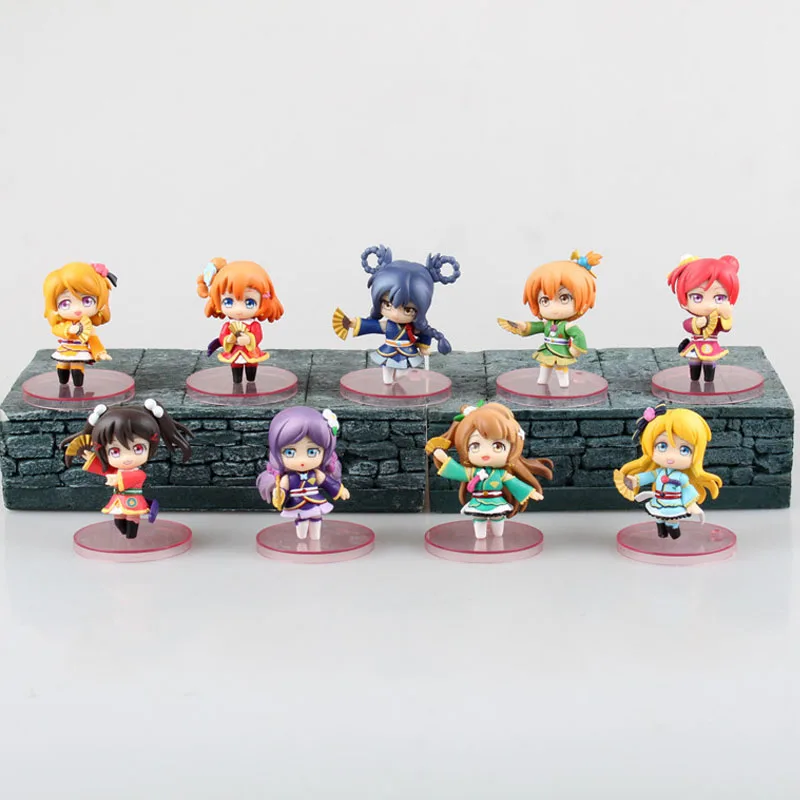 Японское аниме Love Live! Школьный идол проект ПВХ Фигурки игрушки 9 шт./компл. коробка