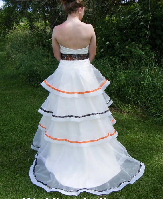 Камуфляжные многоярусные платья розовые камуфляжные Свадебные 2017 vestido de noiva