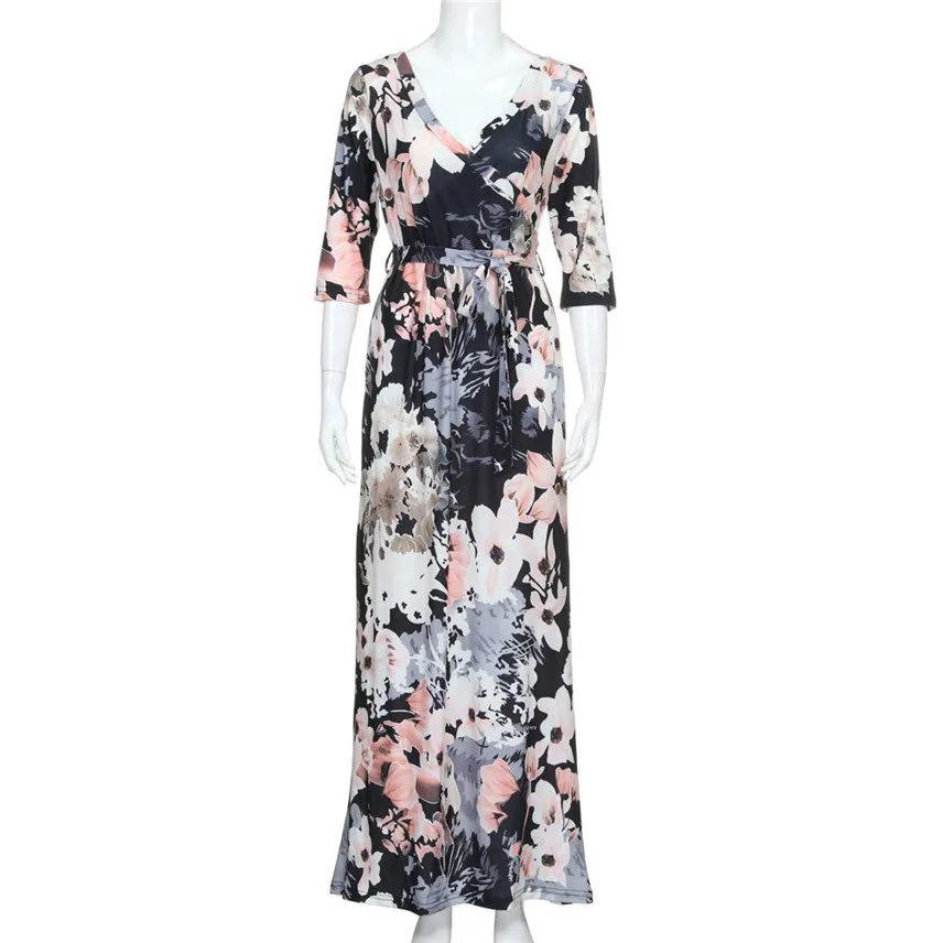 Для женщин топы корректирующие качество мода цветочный принт Половина рукава