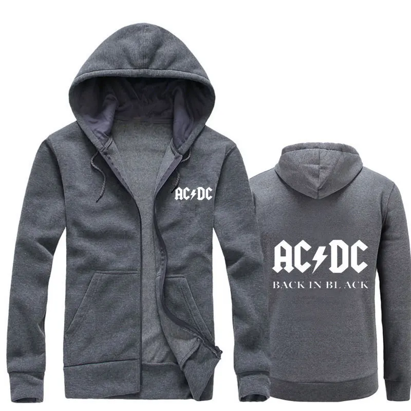 Новинка AC/DC бренд rock Graphic Prin толстовки мужские повседневные приталенные Толстовки Спортивная мужская флисовая куртка с капюшоном