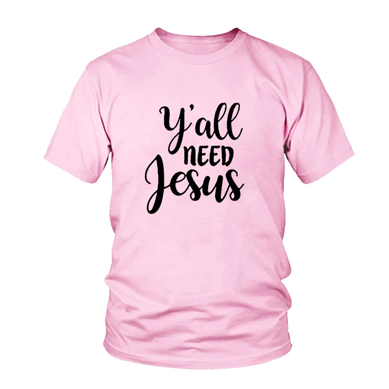 Женские хлопковые футболки с надписью You Yɺll Need Jesus повседневные забавные