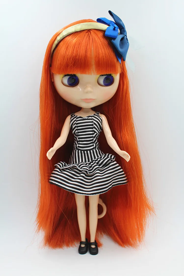 Blygirl Blyth кукла оранжевая челка с прямыми волосами NO.5T104 обычное тело 7 суставов