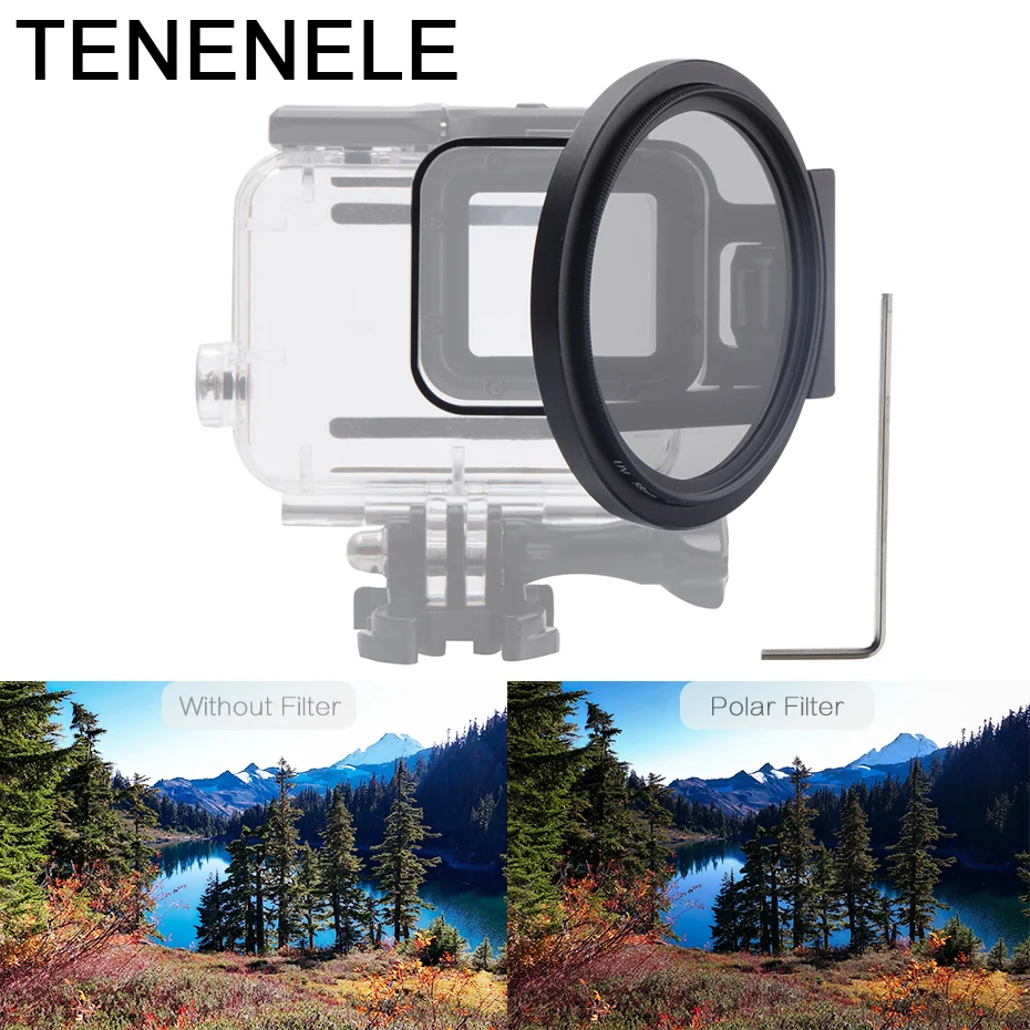 TENENELE экшн-фильтры для спортивной камеры Polar CPL фильтр GoPro Hero 6 5 Black Dive