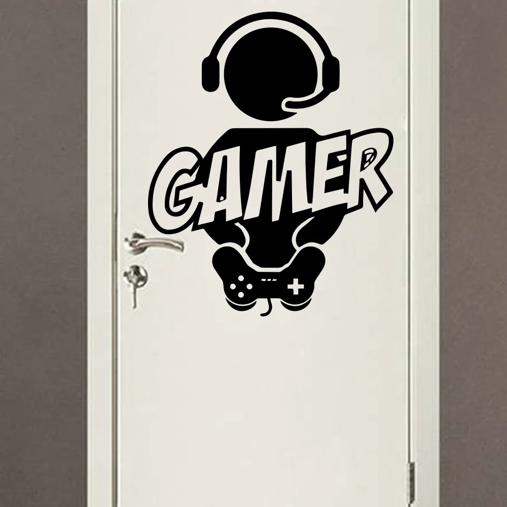 

Wall sticker Vinyl Mural Wallpaper For Kids Room Decoration Decals boys ps4 Gaming poster Decor door Sticker