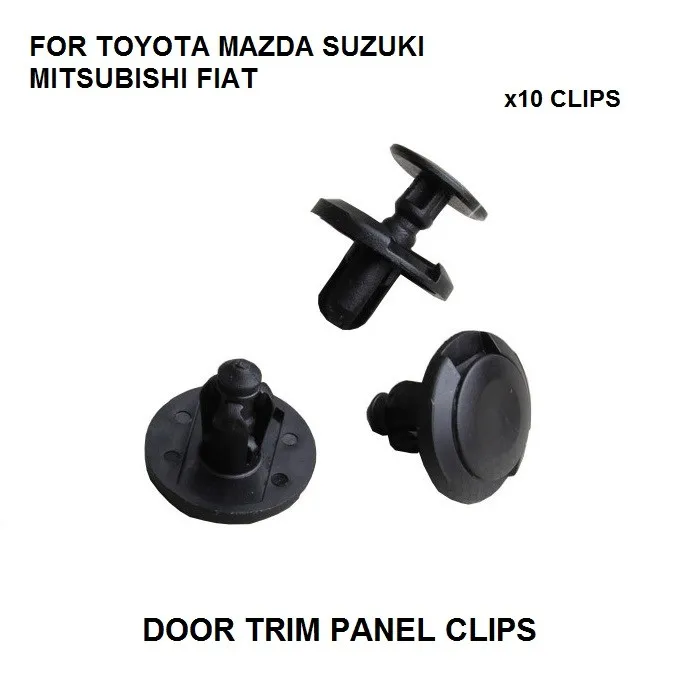 

Новинка для TOYOTA/для MAZDA/для SUZUKI/для MITSUBISHI/для FIAT BUMPER пластиковые зажимы x10 черный