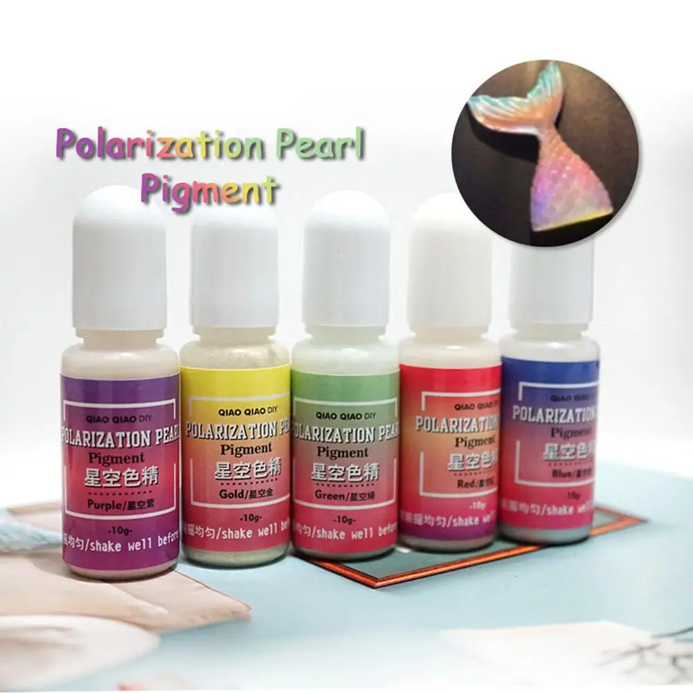 

10g Liquid Polarization Pearl Pigment UV Resin Dye for DIY Jewelry Craft Making Drop shipping new hot