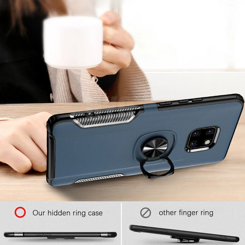 Невидимый кронштейн Чехлы для huawei P30 P20 Коврики 20 Pro Lite 20X Nova 3 3i 4 Honor 8X V20 10Lite PSmart Y9 FingerRing крышка